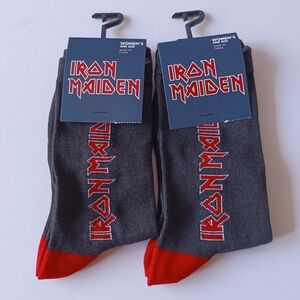 Iron Maiden Socks Women's Size 6-9.5 Black Set Of 2